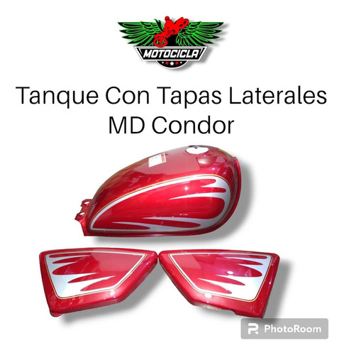 Tanque Con Tapas Laterales Moto Md Condor