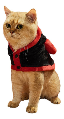 Disfraz De Gato Pet Devil Cloak Para Halloween A La Moda