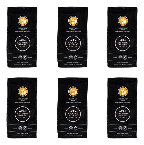 Kicking Horse Coffee Smart Ass, Tostado Medio, Grano Entero.