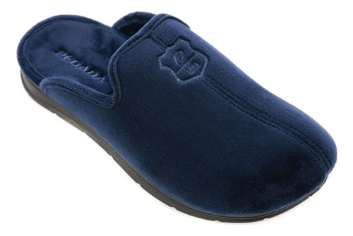 Pantufa Chinelo Mule Masculina Em Tecido 166001 Azul Pegada