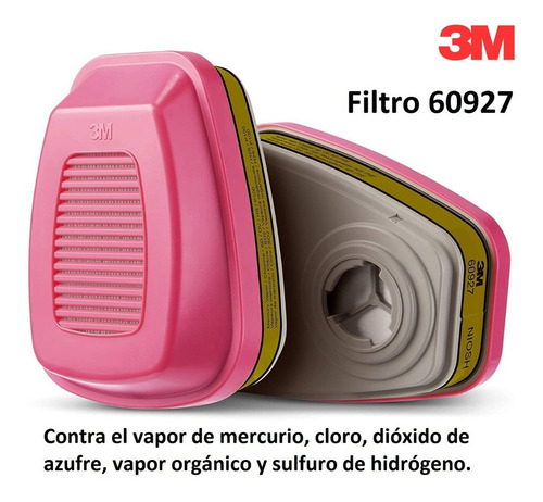 60927 Filtros 3m,contra Vapor De Mercurio,gases P100 (1 Par)