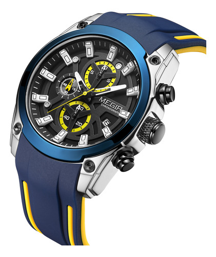 Reloj Para Hombre Megir 2144 Reloj Cronógrafo Multifuncional