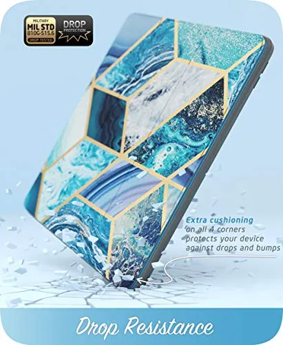 Funda iPad 10.2 I-blason Cosmo Protector Soporte Mármol Azul