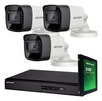 Comprar Kit Seguridad Hikvision Dvr 4 Ch + Disco + 3 Camaras 2mp M3k