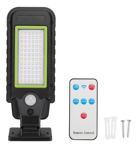 Foco Luz Led Exterior Solar 60w 72 Sensor Fotocelula+control Luz Blanco Neutro