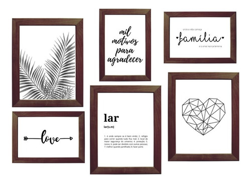 Quadros Decorativos Para Casa Coração Geométrico Lar Família