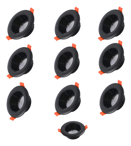 Pack X 10 Foco Spot Porta Gu10 Dirigible + Ampolletas