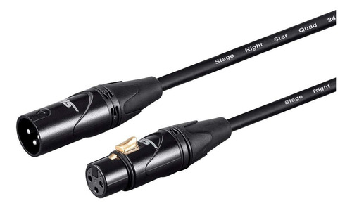 Monoprice Starquad Xlr Cable De Micrófono - 3 Pies - Negro.