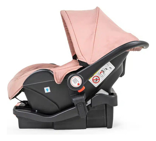 Carriola D Bebe Travel System King Con Autoasiento 1a Etapa Color Rosa Chasis Negro