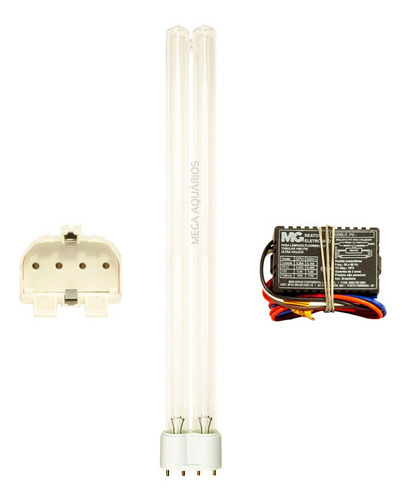 Kit Uv 36w Pl Lampada Hungara + Reator + Soquete 4 Pinos