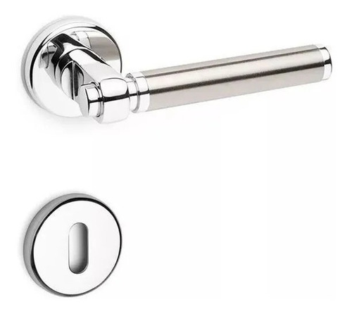 Imagen 1 de 6 de Manija Puerta Tyl Terra Doble Acero Con Cromo Y Bocallaves**