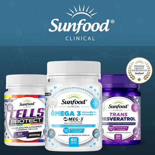 Kit 3 Un - Nad + Ribosideo 300mg 60 Capsulas Sunfood