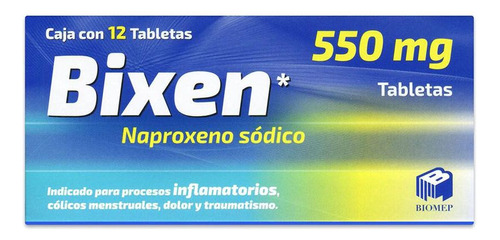 Bixen 550 Mg Caja Con 12 Tabletas