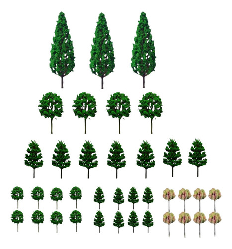 38 Piezas Modelo De Árboles En Miniatura Juego De Regalo
