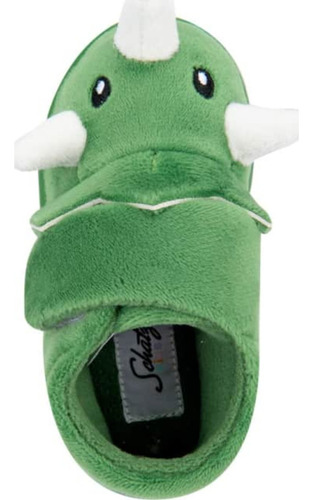Pantufla Dinosaurio Velcro Niños Schatz Kids Verde