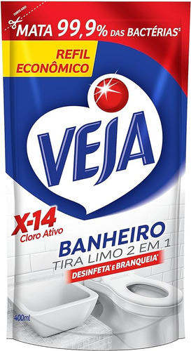 Veja Limpador X-14 Com Cloro Ativo Refil Econômico 400ml