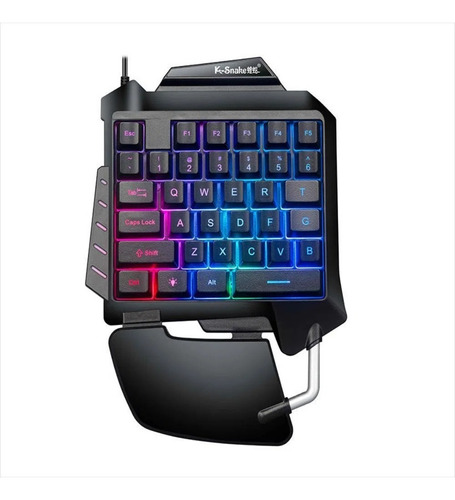 Teclado Gamer One Hand K-snake G92 Usb Keyboard Gaming Rgb