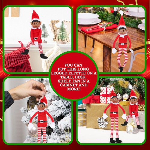 Peluche De Elfo Navideño Que Se Comporta Mal, Muñeca Larga Y
