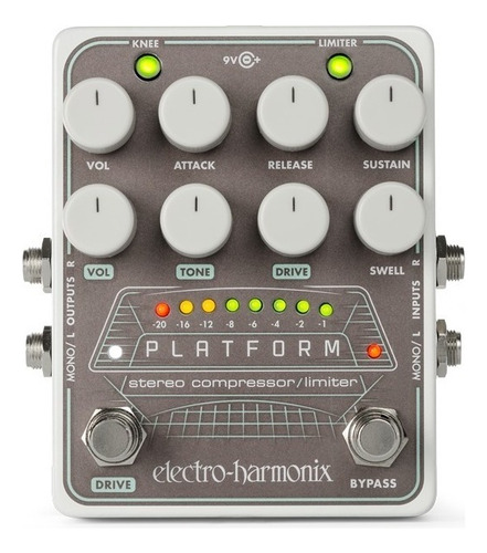 Pedal Electro Harmonix Platform Compressor/limiter C/ Nf-e Cor Única