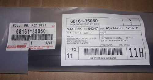 Gomas Cepillos Lamevidrio Externos 5 Puertas 4runner 2003-09