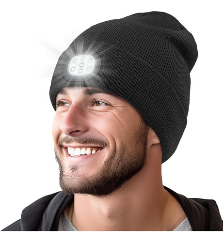 Gorro Con Luces Led Gorro Iluminado Recargable Lavable Gorro