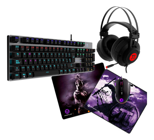 Combo Gamer Primus 4 En 1 C Teclado Auricular 7.1 Kp3 11 Css