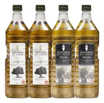 Comprar Combo Aceites De Oliva Intenso Y Extra Virgen Anforas 1l X4