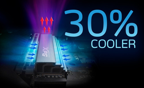 SSD Adata Xpg Gammix S70 de 2 TB, M.2 PCI-e Gen4 Nvme, 7400 MB/s, color gris
