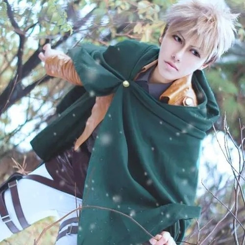 A Juego De Abrigo Verde Shingeki Cloak No Kyojin, 5 Piezas