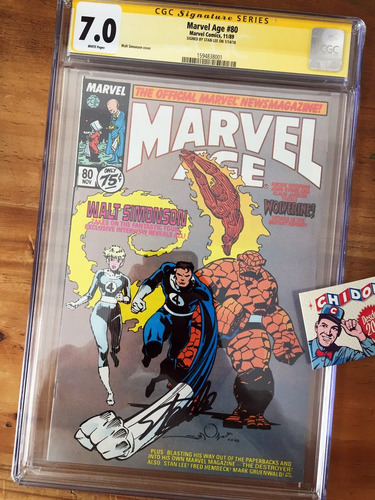 Comic Cgc - Marvel Age #70 Fantastic Four Stan Lee Firmado