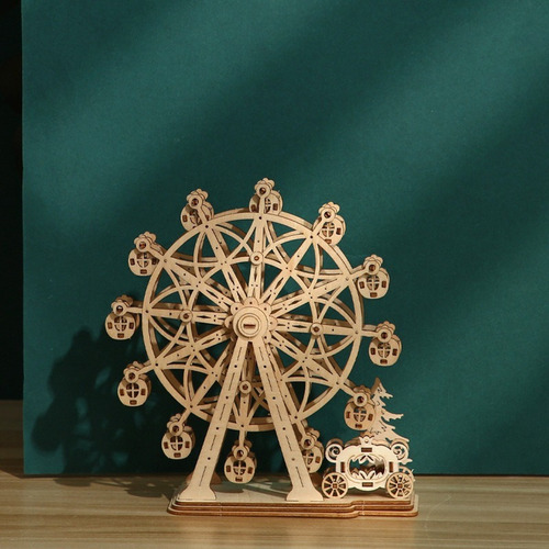 Rompecabezas 3d De Noria, Juguetes De Madera, Rompecabezas I