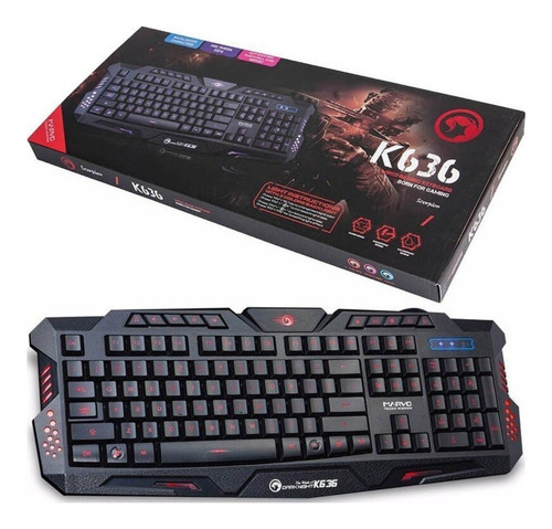 Teclado Gamer Iluminado Marvo Scorpion K636 