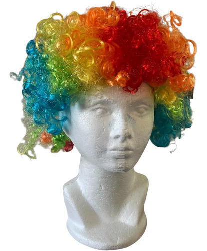 Pelucas Afro Payaso Colores Cosplay Arcoiris Batucada Fiesta