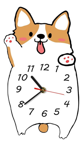 Reloj De Pared Con Diseño De Perro Corgi Welsh Corgi Port Pa