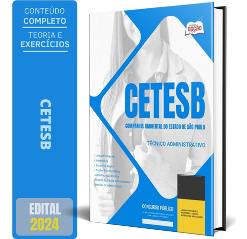 Apostila Concurso Cetesb Sp 2024 Técnico Administrativo