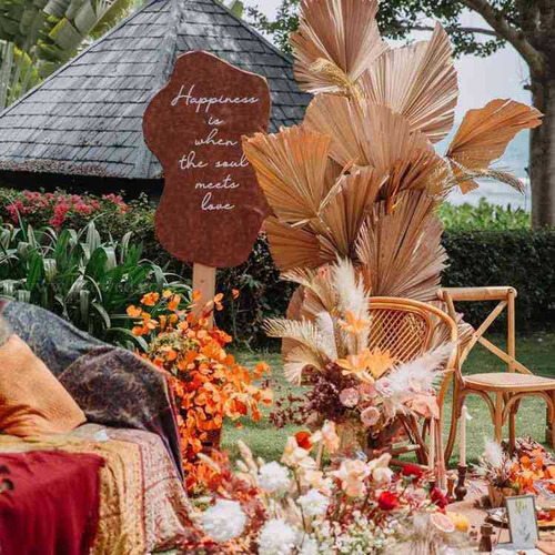 5psflores Secas Hojas De Palma Decoración De La Boda En Casa