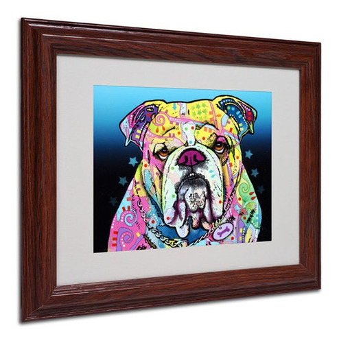 Cuadro Decorativo Con Marco De Madera  The Bulldog  11x14