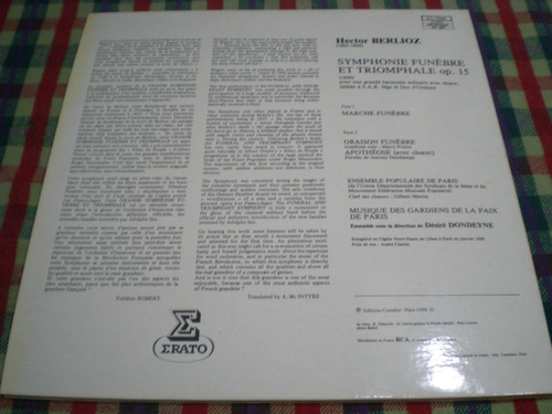 Hector Berlioz / Symphonie Funebre Et Triomphale - Frances (Usado)