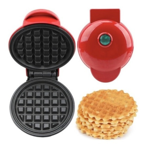 Mini Waflera Eléctrica Redonda Máquinas Waffles  