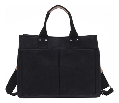 Bolso De Mano De Lona Con Correa Desmontable Para Mujer