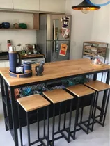 Comprar Barras Y Banquetas Islas Industriales Madera Y Hierro