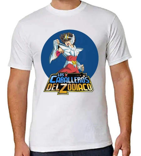 Remera Los Caballeros Del Zodiaco (blanca) Ideas Mvd