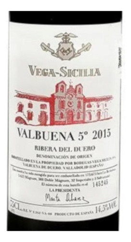 Vino Tinto Vega Sicilia Valbuena 14.5° 750 Ml