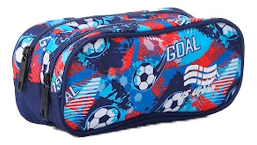 Set Mochila Escolar Carrito Con Lonchera Y Lapicera Azul Diseño de la tela Estampado