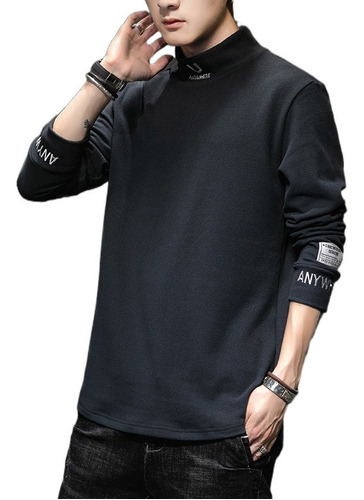 Sudadera De Cuello Alto Medio Para Hombre Moda Casual Guapo