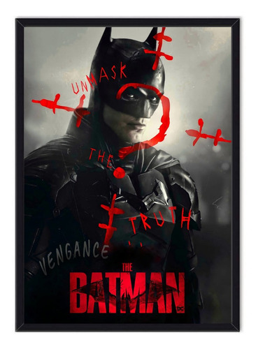 Cuadro Enmarcado - Póster The Batman - Robert Pattinson 