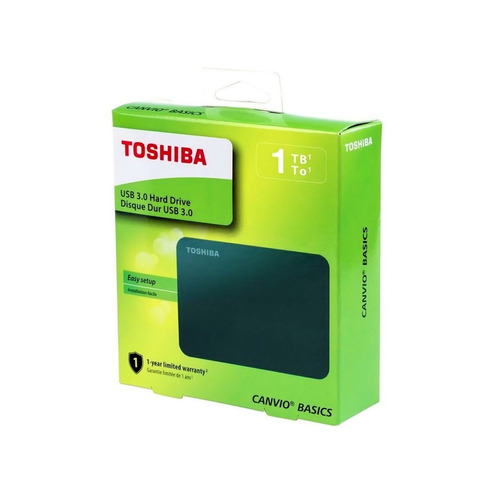 Disco Duro Externo Toshiba Canvio Basics, 1 Tb, Usb 3.0, 2.5