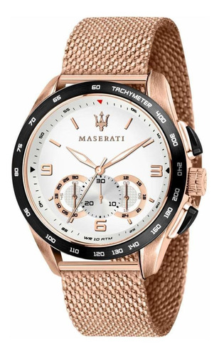 Reloj Hombre Maserati R8873612011 Cuarzo Pulso Oro Rosa En