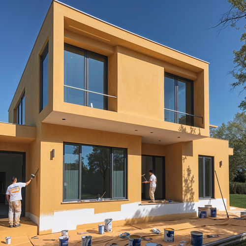 Pintura Látex Impermeabilizante Frentes Goldencolor 10lts Color Maiz