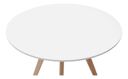 Imagem 2 de 4 de Mesa De Jantar Redonda Sofia Branca 80 Cm